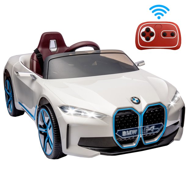 Electric Car for Kids, SESSLIFE BMW 12 Volt Battery Powered for Ride on Toys, Ride on Car with Remote Control, Horn, Music, Safety Belt, Car for Boys Girls, X1173