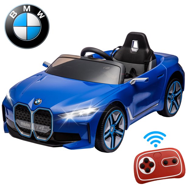 SESSLIFE Electric Car for Kids, BMW 12 Volt Battery Powered for Ride on Toys, Ride on Car with Remote Control, Horn, Music, Safety Belt, Car for Boys Girls, X1162