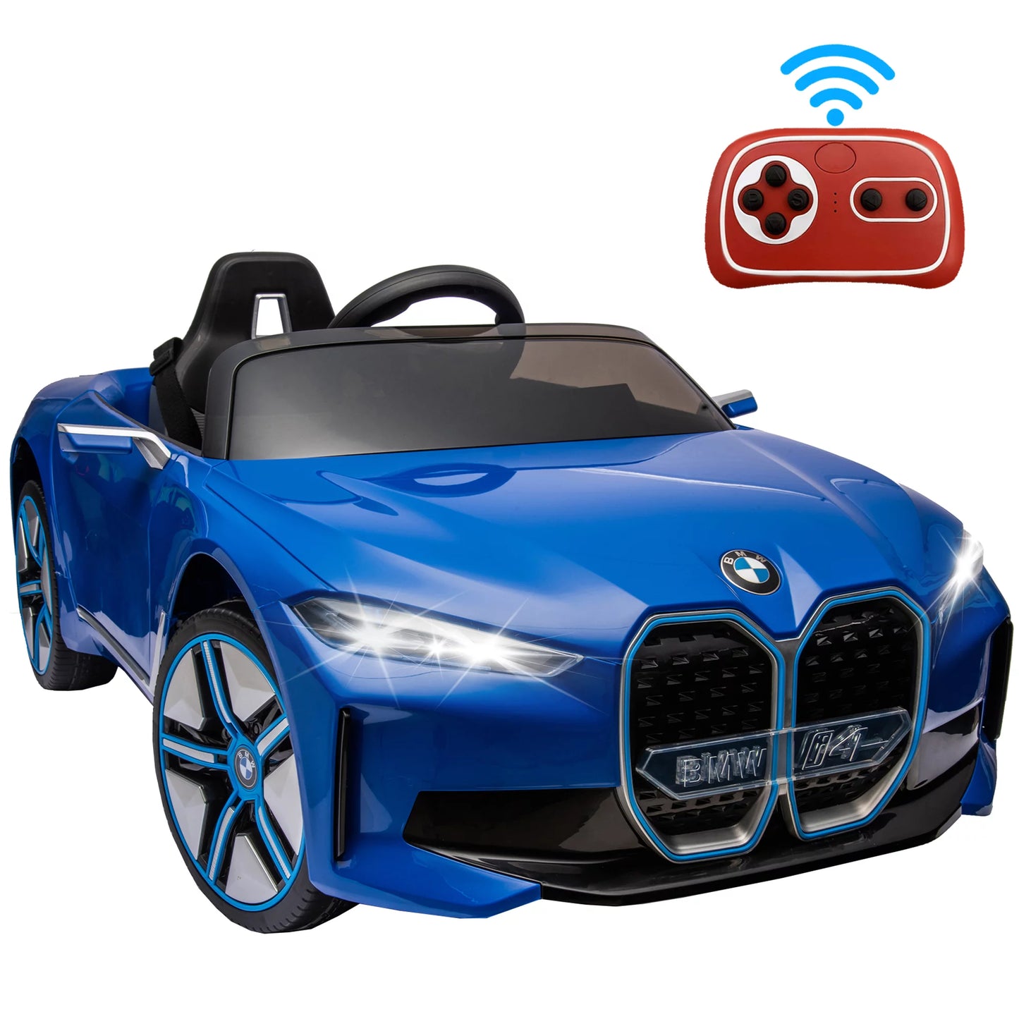 Electric Car for Kids, SESSLIFE BMW 12 Volt Battery Powered for Ride on Toys, Ride on Car with Remote Control, Horn, Music, Safety Belt, Car for Boys Girls, X1173