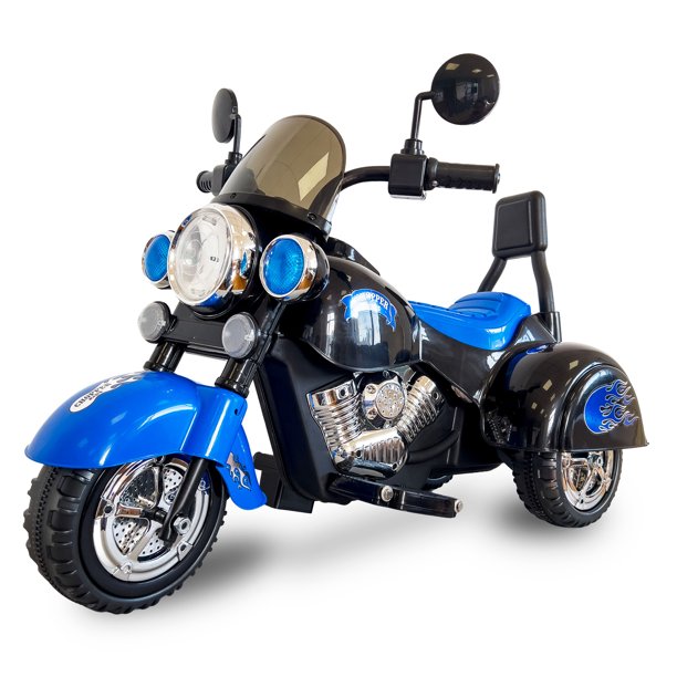 iYofe 3 Wheel Kids Ride on Toys, 6V Powered Ride on Motorcycle Car, with Horn, Headlight, Forward/Reverse Switch, Electric Trike Motorcycle for Kids Gift, Blue