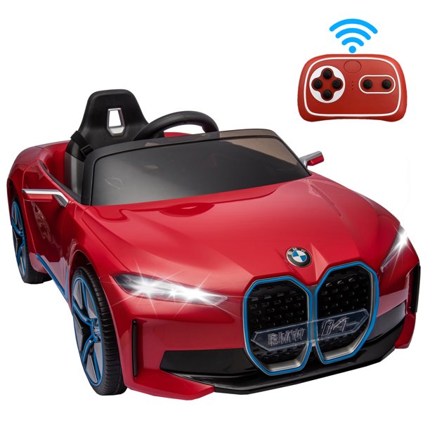 Electric Car for Kids, SESSLIFE BMW 12 Volt Battery Powered for Ride on Toys, Ride on Car with Remote Control, Horn, Music, Safety Belt, Car for Boys Girls, X1173