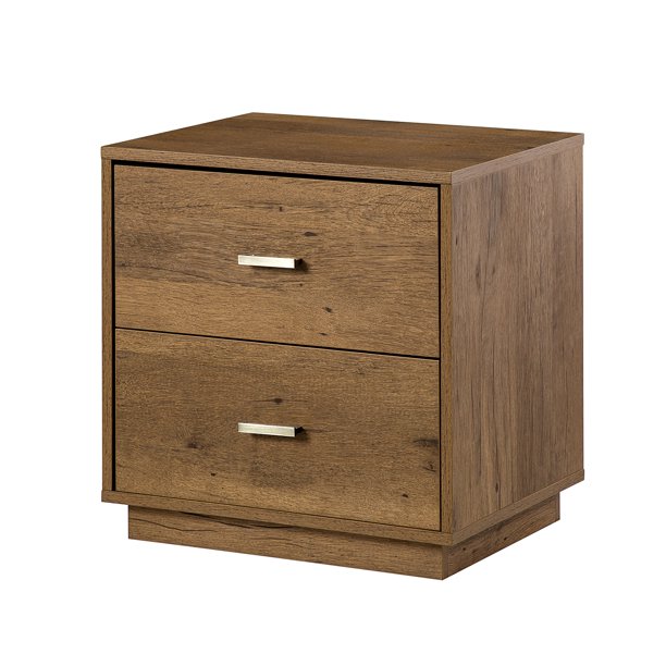 iYofe Modern Nightstand, Wood Bedside Table with 2 Drawers, End Table with Storage for Living Room, Solid Bedside Table for Bedroom, Natural, 15.7(L) x 19.6 (W) x 20.0(H) inches