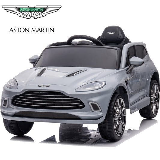 iYofe Gray 12V Aston Martin Ride on Cars with Remote Control, Battery Powered Electric Cars for kids with LED Lights, Bluetooth, Music, USB, FM Radio, Kids Ride on Toys for Boys Girls 3-6 Ages Gifts