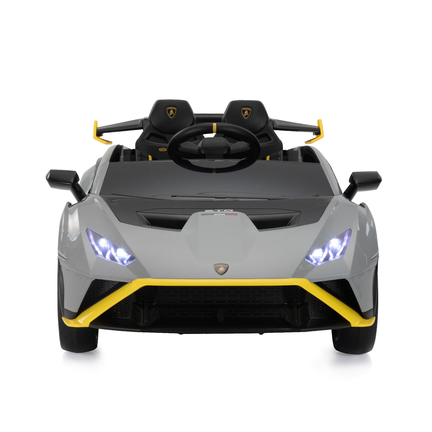 24V Powered Ride on Cars for kids, Licensed Lamborghini Sto Ride on Toy with Remote Control, Music Player, LED Light, Safety Belt, 4 Wheels Suspension Electric Vehicles for 3-5 Years Boys Girls, Blue